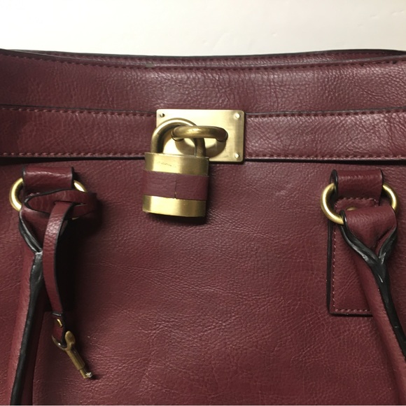 Modcloth Burgundy Large Purse Handbag Business Career - Picture 2 of 9